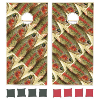 Cutom Trout Fisherman's cornhole set