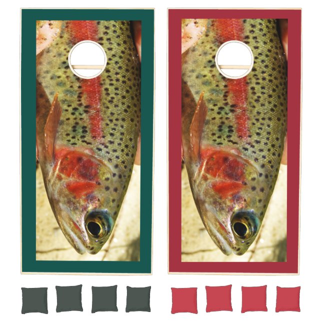 Cutom Trout Fisherman's cornhole set (Set)