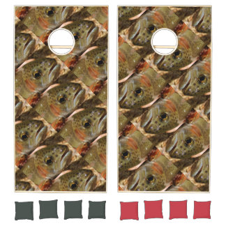 Cutom Trout Fisherman's cornhole set
