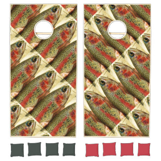 Cutom Trout Fly Fisherman's cornhole set