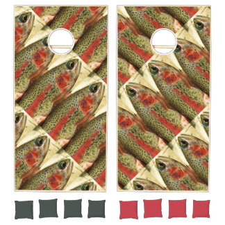 Cutom Trout Fly Fisherman's cornhole set