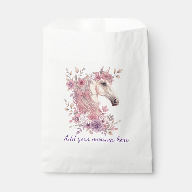 Cutomizable Pretty Ponies and Petals Favor Bag (Front)