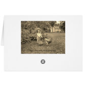 Cutomize your 1880 Garden Girl and Rooster Card (Back Horizontal)