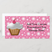 Cutout Cupcake with Pink Cherry on Top (Front/Back)