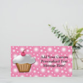 Cutout Cupcake with Pink Cherry on Top (Standing Front)