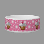 Cutout Cupcake with Pink Cherry on Top Bowl