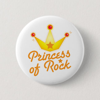 CUTOUT! Princess of rock Rockabilly design Button