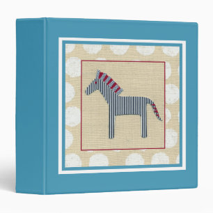 Cutout Zebra on Cream Background 3 Ring Binder