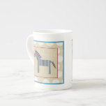 Cutout Zebra on Cream Background Bone China Mug