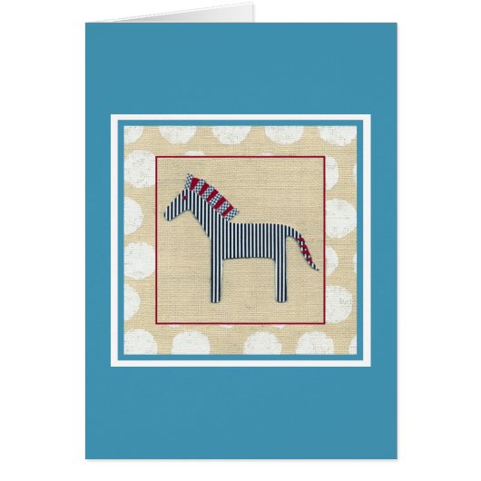 Cutout Zebra on Cream Background Cards (Front)