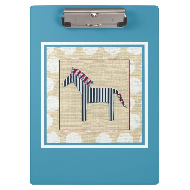 Cutout Zebra on Cream Background Clipboard (Front)