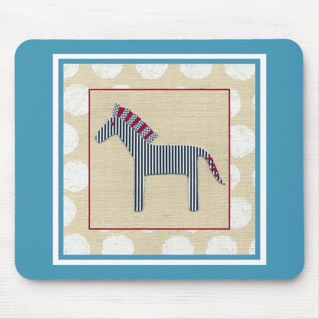Cutout Zebra on Cream Background Mouse Pad (Front)