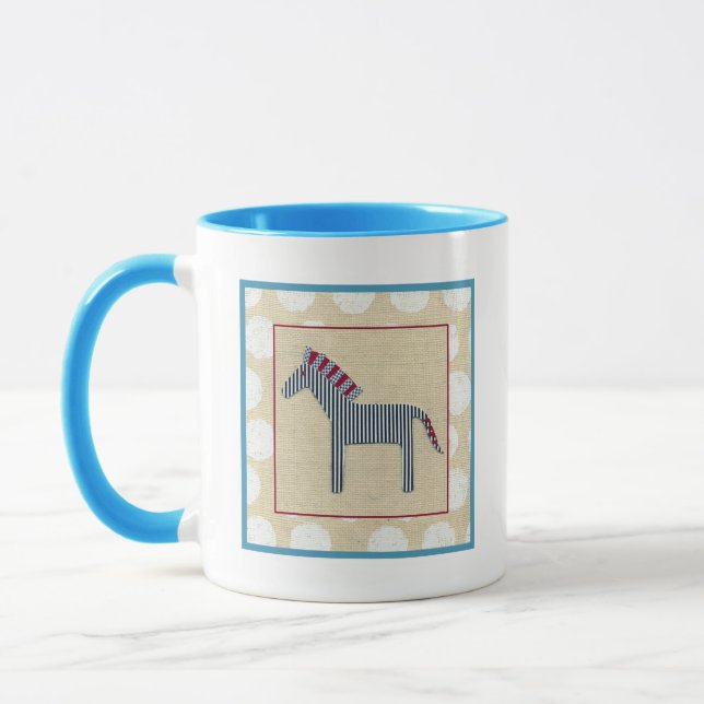 Cutout Zebra on Cream Background Mug (Left)