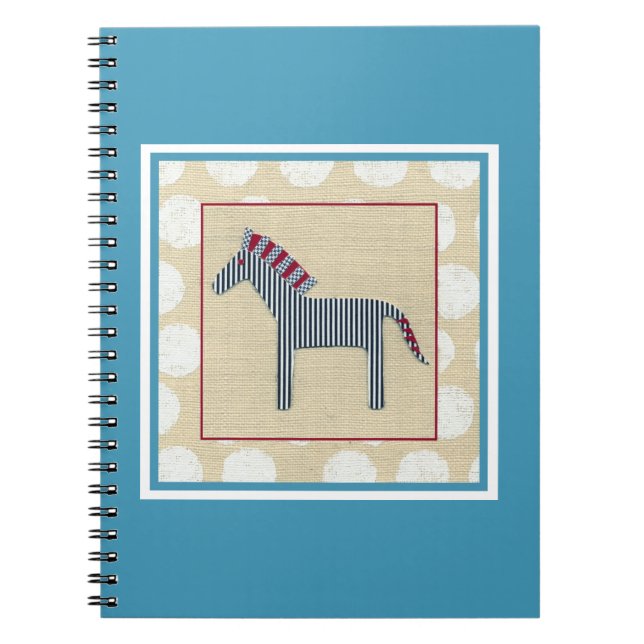 Cutout Zebra on Cream Background Notebook (Front)