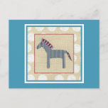 Cutout Zebra on Cream Background Postcard