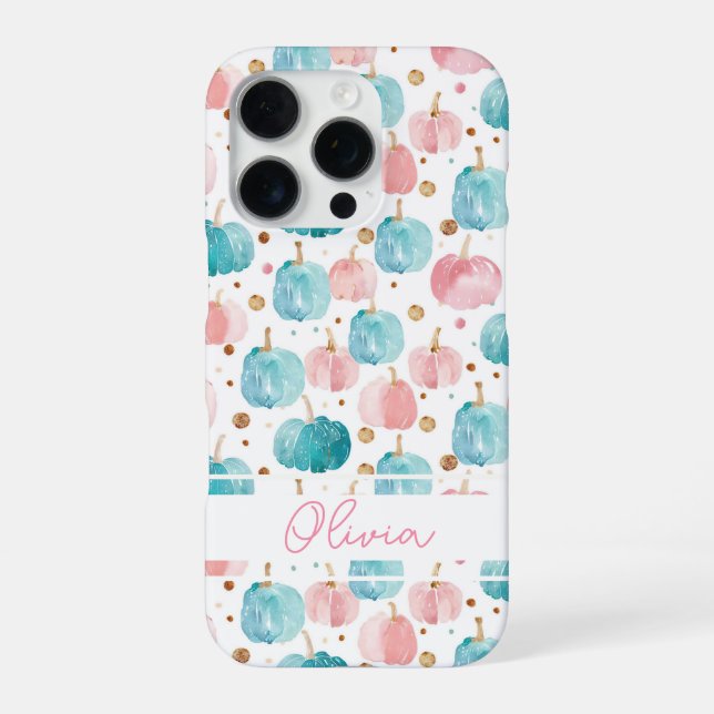 Cutsom Fall Pumpkin pattern  Iphone Case (Back)