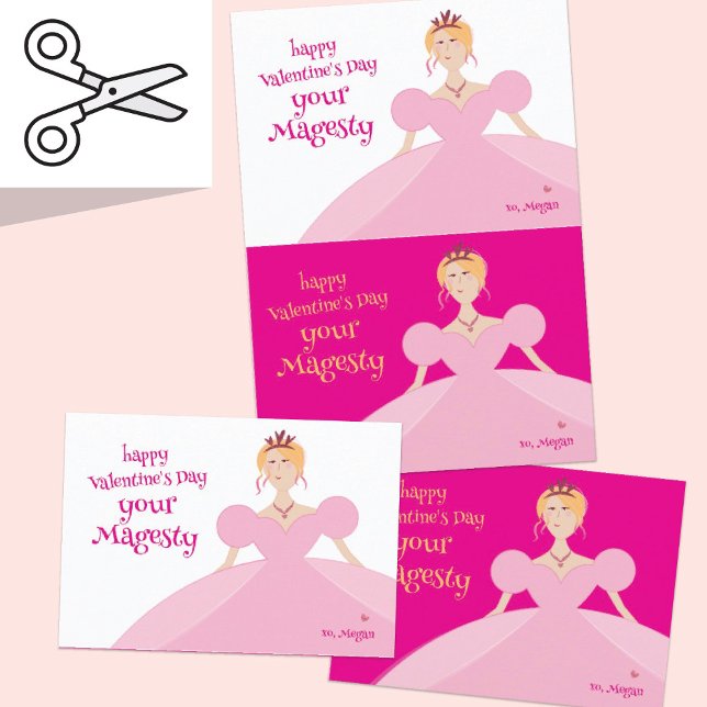 Cuttable Pretty Princess Valentines Card Pair (Creator Uploaded)