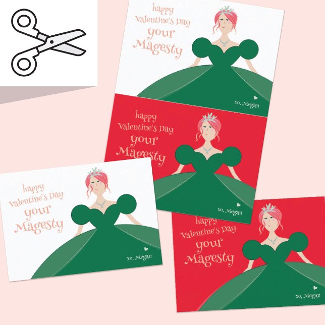 Cuttable Pretty Princess Valentines Card Pair (Creator Uploaded)
