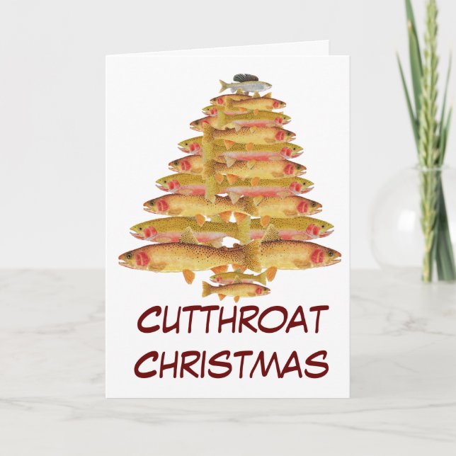 Cutthroat Christmas Tree Holiday Card (Front)