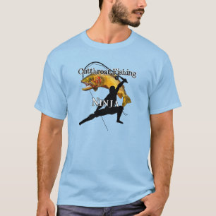 Cutthroat Trout Fishing Ninja Light Fishing T-Shirt