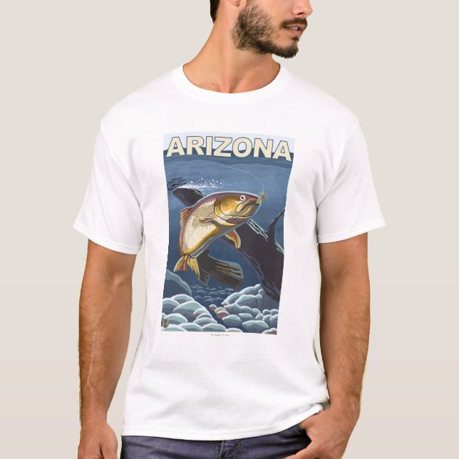 Cutthroat Trout FishingArizona T-Shirt (Front)