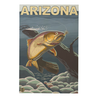 Cutthroat Trout FishingArizona Wood Wall Art
