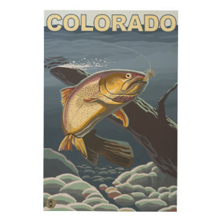 Cutthroat Trout FishingColorado Wood Wall Decor
