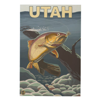 Cutthroat Trout FishingUtah Wood Wall Decor