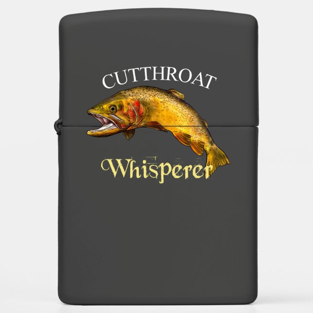 Cutthroat Trout Whisperer Dark Zippo Lighter (Front)