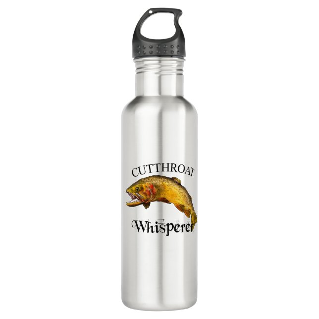 Cutthroat Trout Whisperer Light Stainless Steel Water Bottle (Front)