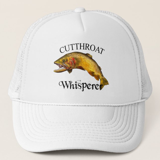 Cutthroat Trout Whisperer Light Trucker Hat (Front)