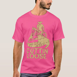 Cuttin Loose Loves Western Horse Riding Cowboy Cut T-Shirt