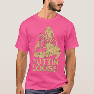 Cuttin Loose Loves Western Horse Riding Cowboy Cut T-Shirt