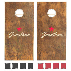 Cutting Block Vintage Star Signature Cornhole Set