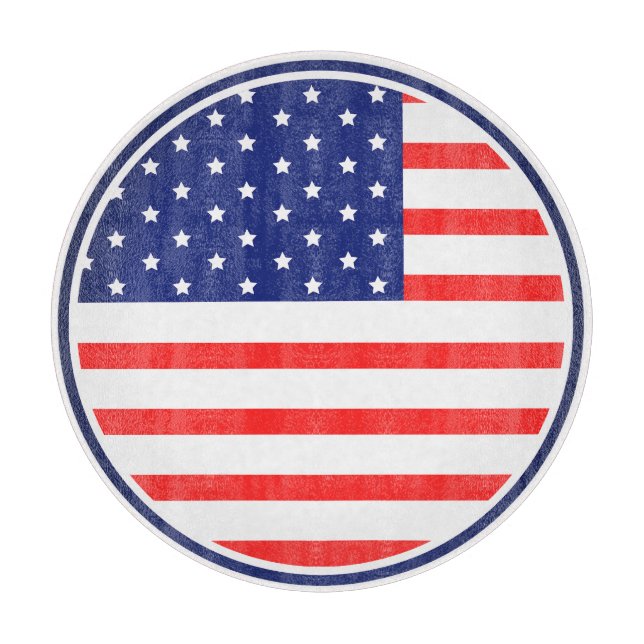 Cutting Board "American Flag Patriotic Circle USA (Front)