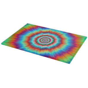 Cutting Board Explosion in Blue and Orange