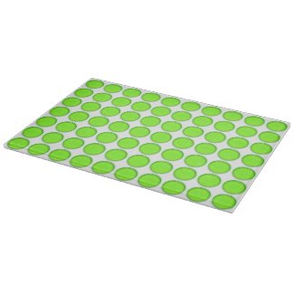 Cutting Board - Green Dots