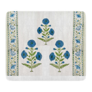 Cutting Board Hand BlockPrinted flowers