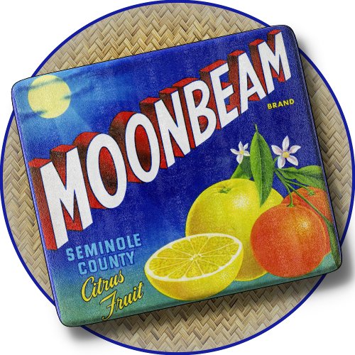 CUTTING BOARD _ Moonbeam Citrus _ Produce Label