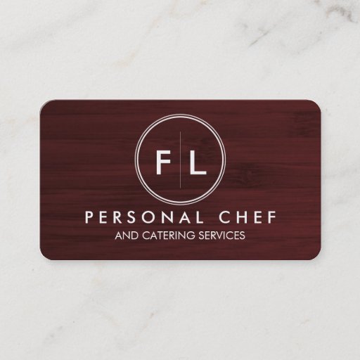 Customizable Cutting Board Personal Chef/Catering Business Card
