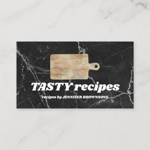 Cutting Board Rustic Cooking Marble kitchen Business Card