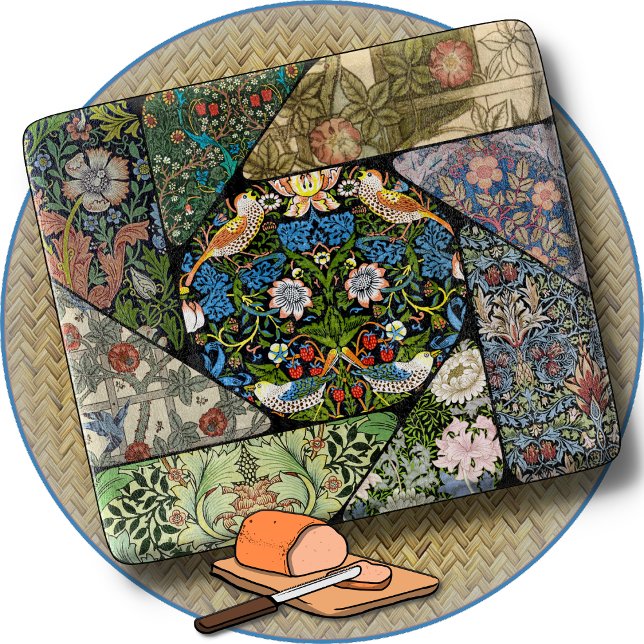 CUTTING BOARD - William Morris Image Collage (Creator Uploaded)