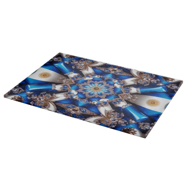 Cutting board with Argentinian Colors Design (Corner)