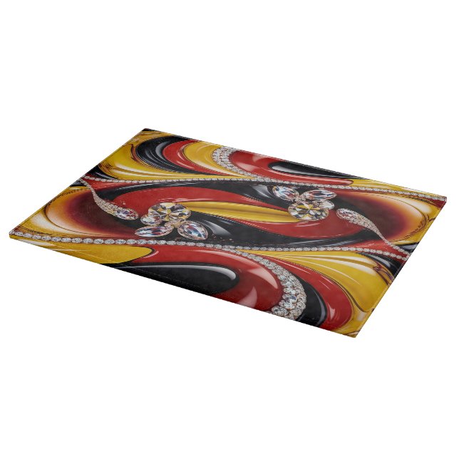 Cutting board with Belgian Colors Design (Corner)
