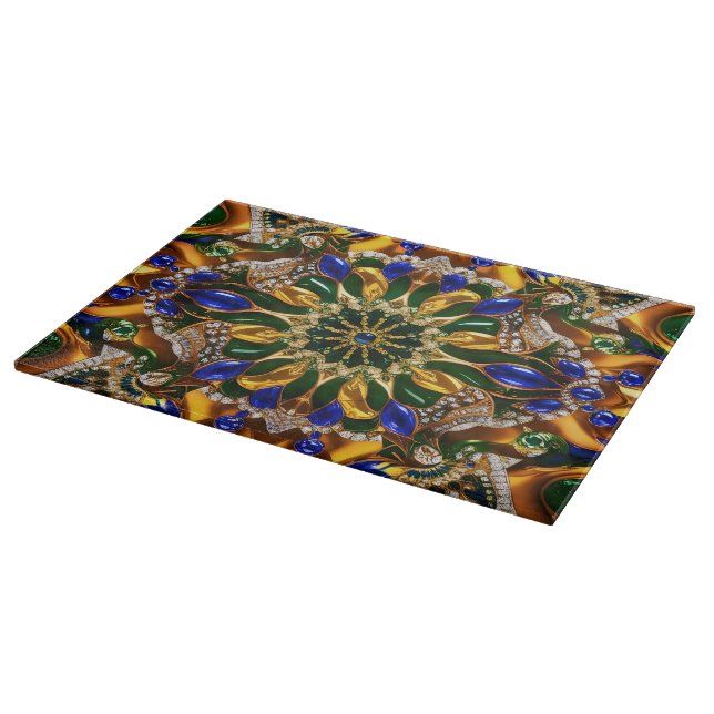 Cutting board with Brazil Colors Design (Corner)