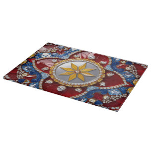 Cutting board with Colombian Colors Design