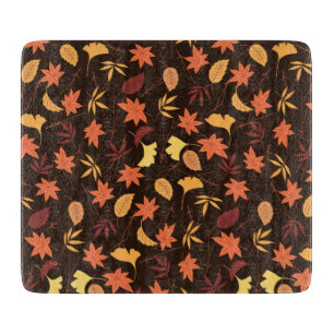 Cutting Board with Fall Leaves