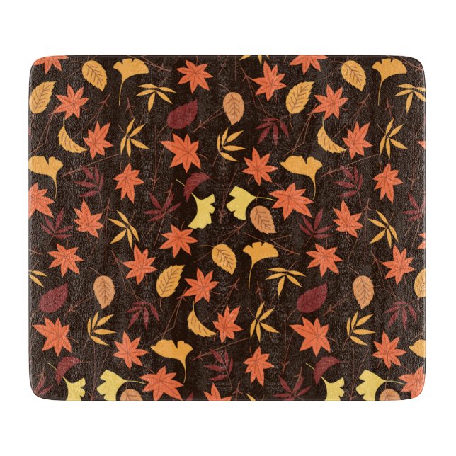 Cutting Board with Fall Leaves (Front)