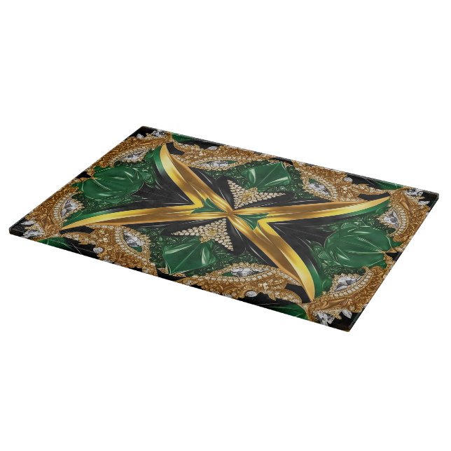 Cutting board with Jamaica Colors Design (Corner)
