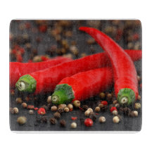 cutting board with peperoni